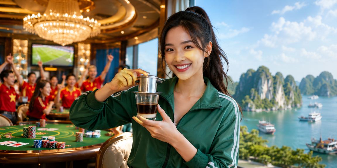 Người dùng Việt Nam chơi card game trực tuyến bên vịnh Hạ Long