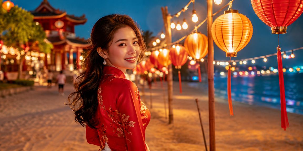Phố đêm Hà Nội với đèn lồng rực rỡ, không gian giải trí trực tuyến sôi động